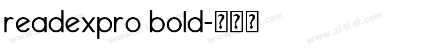 readexpro bold字体转换
